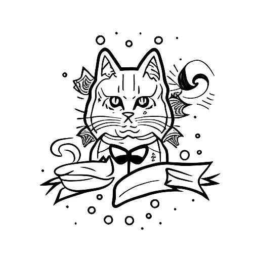 black cat salem massachusetts small tattoo tattoo design idea