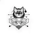 black cat salem massachusetts small tattoo tattoo design idea