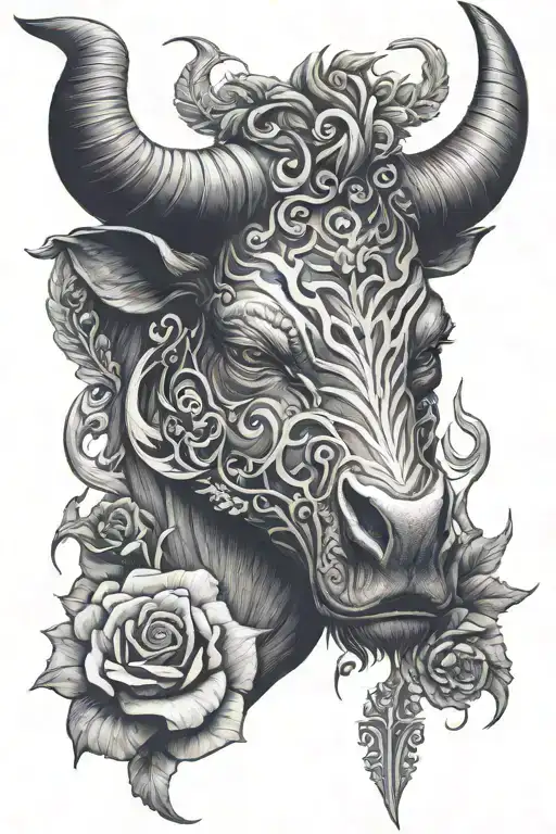 Taurus, spooky tattoo design idea
