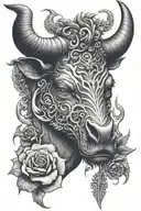 Taurus, spooky tattoo design idea
