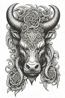 Taurus, spooky tattoo design idea