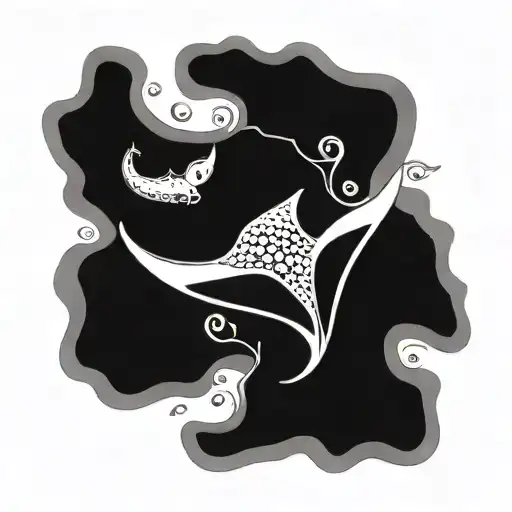 Manta Ray hawaii tattoo design idea