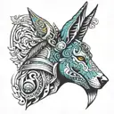 anubis god tattoo design idea