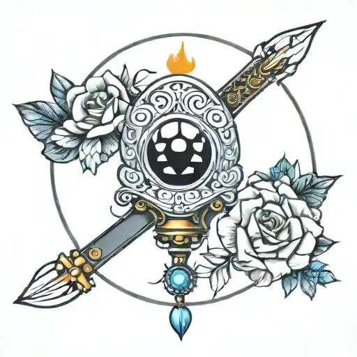 one light is supreme tattoo design idea