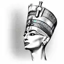 nefertiti tattoo design idea
