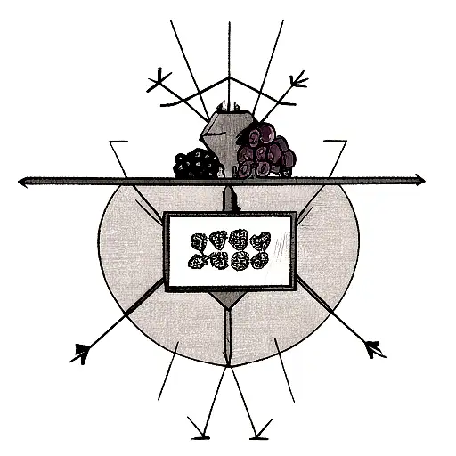 Blackberries and arrows tattoo design idea