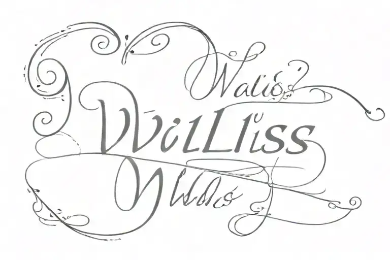 willis name written  tattoo design idea