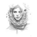 Don't trust anyone even your own shadow leaves you in the dark tattoo design idea