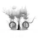 Don't trust anyone even your own shadow leaves you in the dark tattoo design idea