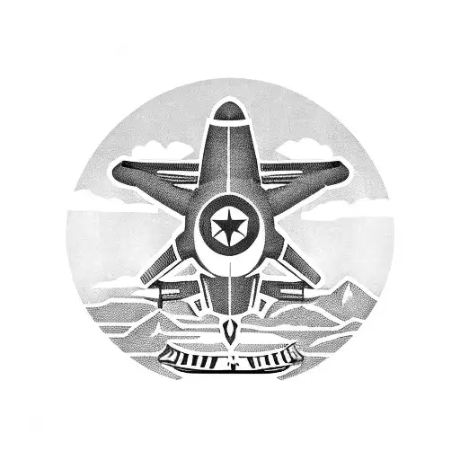 canned beer, second world war military plane, mountain tattoo design idea