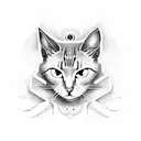 ace of spade with cat paw inside tattoo design idea