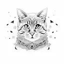 ace of spade with cat paw inside tattoo design idea