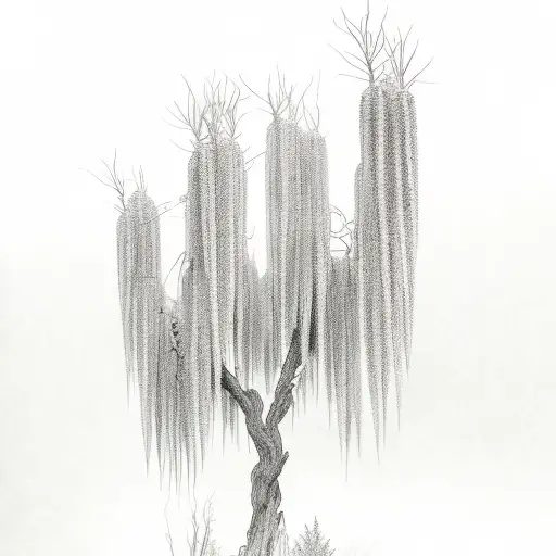 weeping willow tattoo design idea