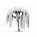 weeping willow tattoo design idea