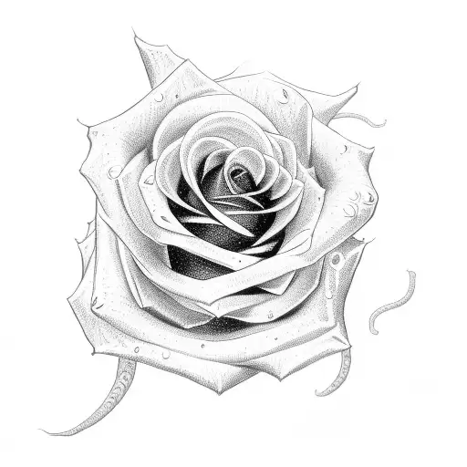 Rose snake tattoo design idea