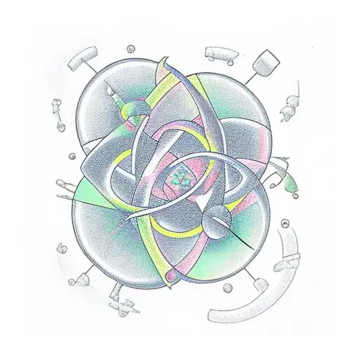 LSD molecule shaped as a jet tattoo design idea