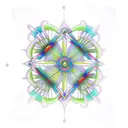 LSD molecule shaped as a jet tattoo design idea