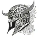 Loki helmet tattoo design idea
