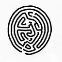 a person in a labyrinth tattoo design idea