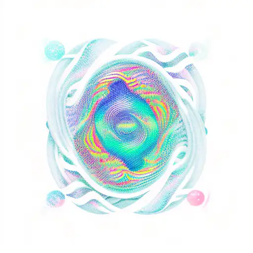 two bands with waves in between tattoo design idea