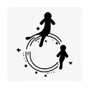 Text "never alone" tattoo design idea