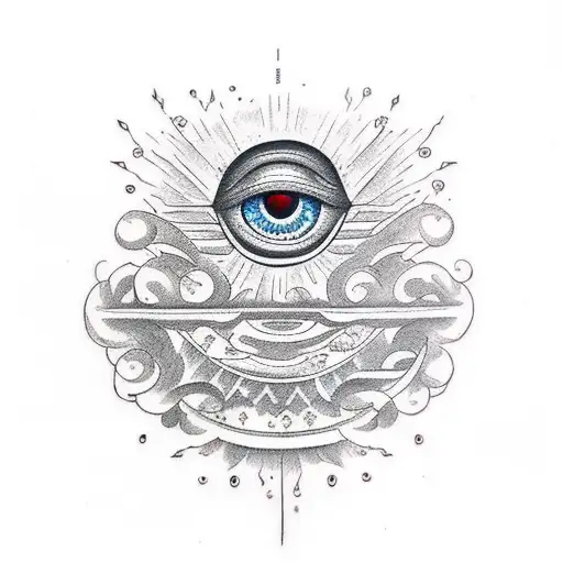 Evil Eye tattoo design idea