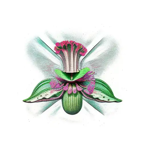 feminine venus fly trap tattoo design idea