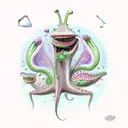 feminine venus fly trap with teeth tattoo design idea