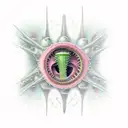 feminine venus fly trap with teeth tattoo design idea