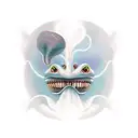 feminine venus fly trap with teeth tattoo design idea