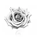 rose with a snake tattoo design idea