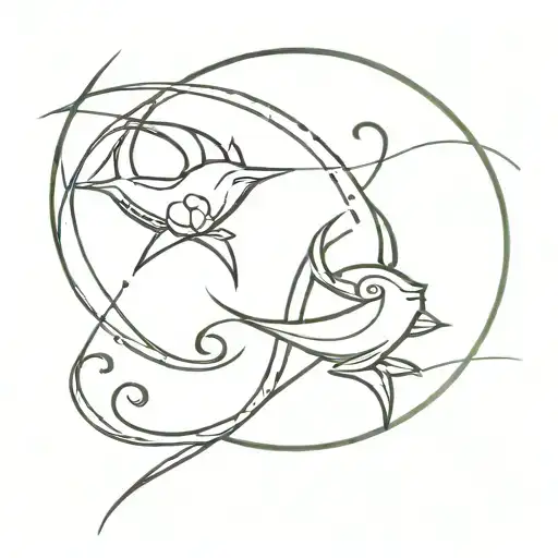 PISCES TAURUS COMBINED tattoo design idea