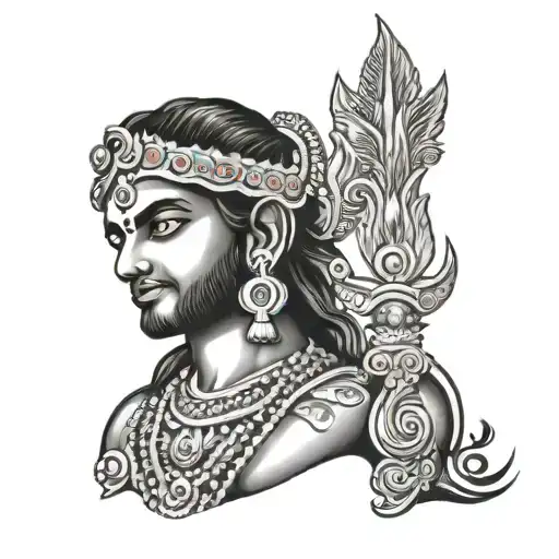 lord murugan tattoo design idea