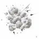 cluster of falling stars, nimbus 2000 broomstick  tattoo design idea