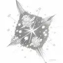 cluster of falling stars, nimbus 2000 broomstick  tattoo design idea