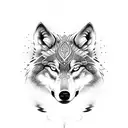Wolf with mandala tattoo design idea
