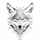 Wolf with mandala tattoo design idea