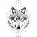Wolf with mandala tattoo design idea
