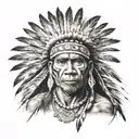 taino indian warrior tattoo design idea