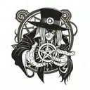 Alucard from hellsing, glove pentagram tattoo design idea