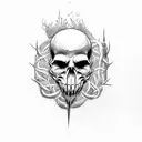 braveheart skull tattoo design idea