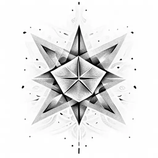 star cover up tattoo design idea