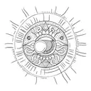 Sun and Moon tattoo design idea