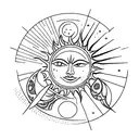 Sun and Moon tattoo design idea