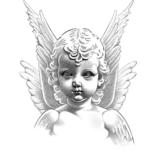 angel Cherub tattoo design idea