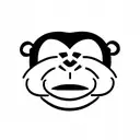 monkey face tattoo design idea