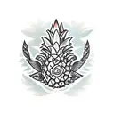Pineapple tattoo design idea