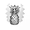 Pineapple tattoo design idea