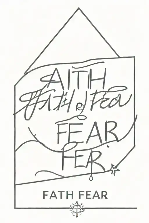 Faith Over Fear tattoo design idea