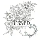 Blessed tattoo design idea